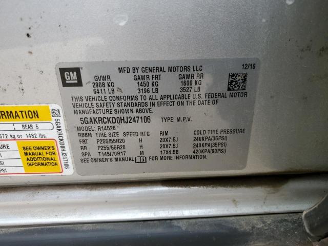 5GAKRCKD0HJ247106 Buick Enclave