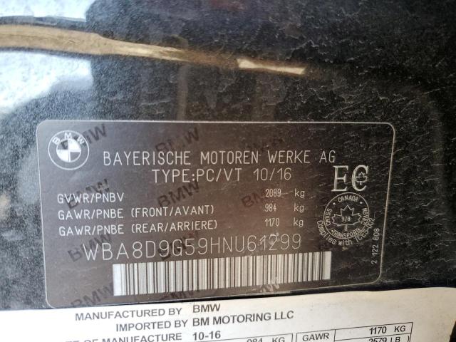 WBA8D9G59HNU61299 BMW 330 XI