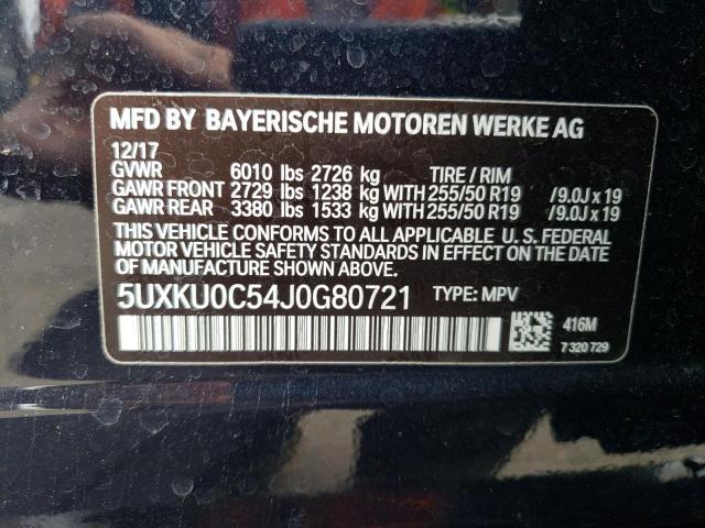 5UXKU0C54J0G80721 BMW X6 Sdrive35i