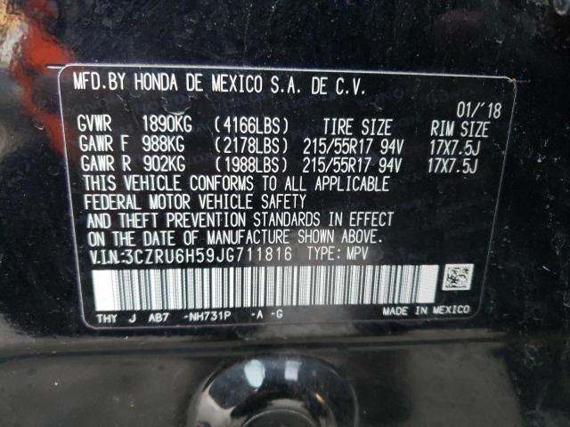 3CZRU6H59JG711816 Honda HR-V EX