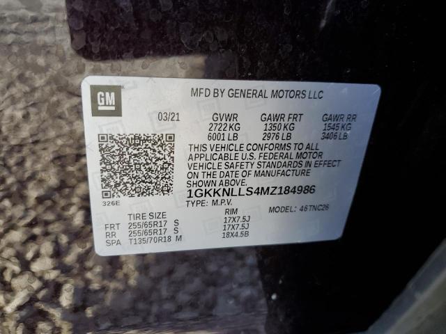 1GKKNLLS4MZ184986 GMC Acadia At4