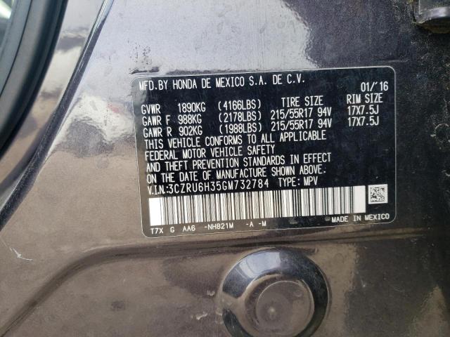 3CZRU6H35GM732784 Honda HR-V LX