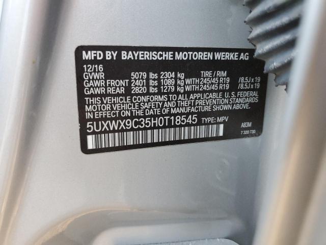 5UXWX9C35H0T18545 BMW X3 Xdrive28i