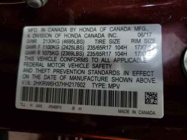 2HKRW6H37HH217602 Honda CR-V LX