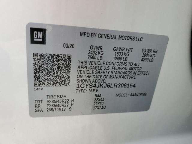 1GYS4JKJ6LR306154 Cadillac Escalade Esv Premium Luxury