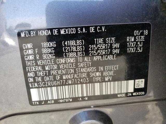 3CZRU6H77JM712403 Honda Hr-v Exl