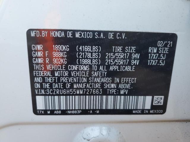 3CZRU6H55MM727663 Honda HR-V EX