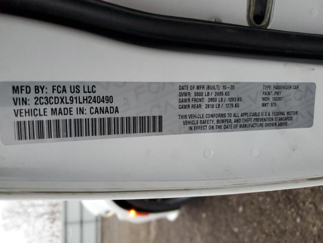 2C3CDXL91LH240490 Dodge Charger Srt Hellcat