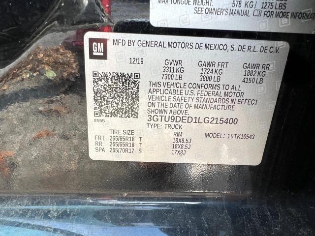 3GTU9DED1LG215400 GMC Sierra K1500 Slt