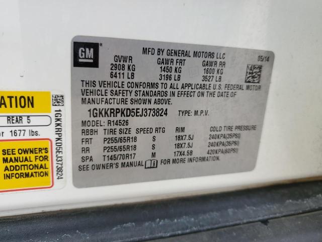 1GKKRPKD5EJ373824 GMC ACADIA SLE