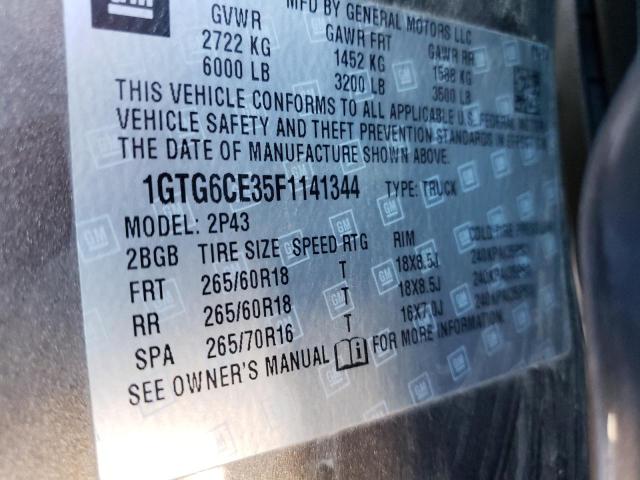 1GTG6CE35F1141344 GMC CANYON SLT