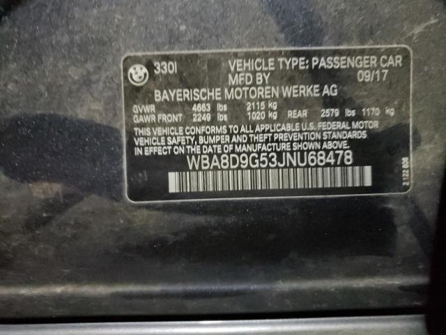 WBA8D9G53JNU68478 BMW 330 XI