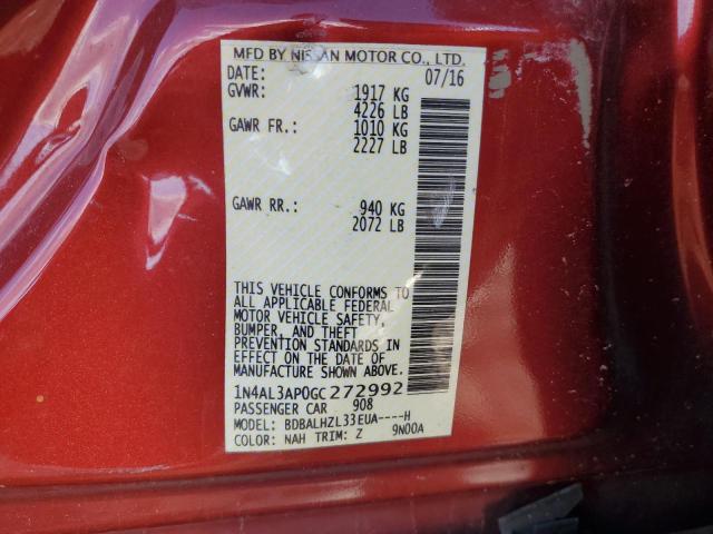 1N4AL3AP0GC272992 Nissan ALTIMA 2.5