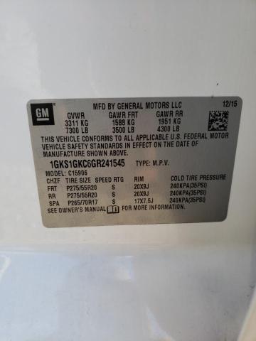 1GKS1GKC6GR241545 GMC Yukon Xl C1500 Slt
