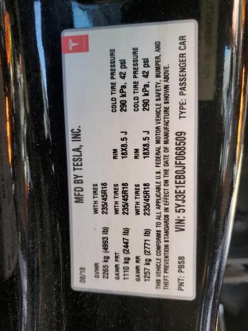 5YJ3E1EB0JF068509 Tesla MODEL 3
