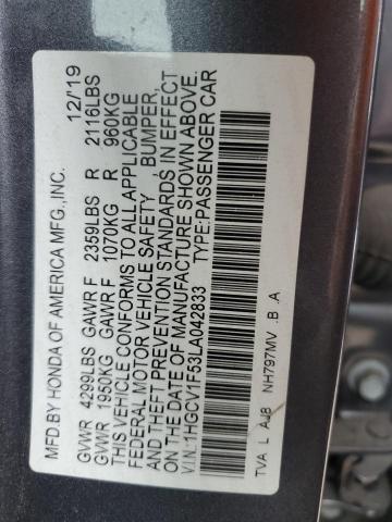 1HGCV1F53LA042833 Honda ACCORD EXL