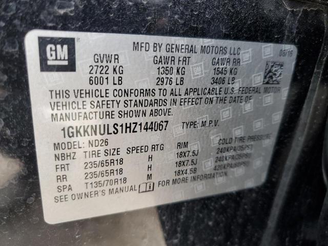 1GKKNULS1HZ144067 GMC Acadia Slt-1