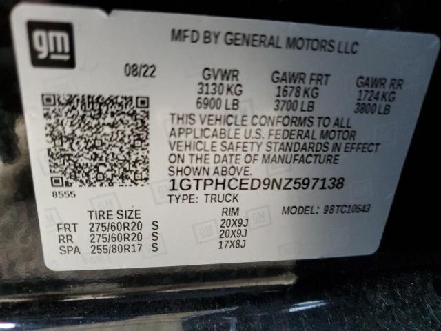 1GTPHCED9NZ597138 GMC Sierra C1500 Elevation
