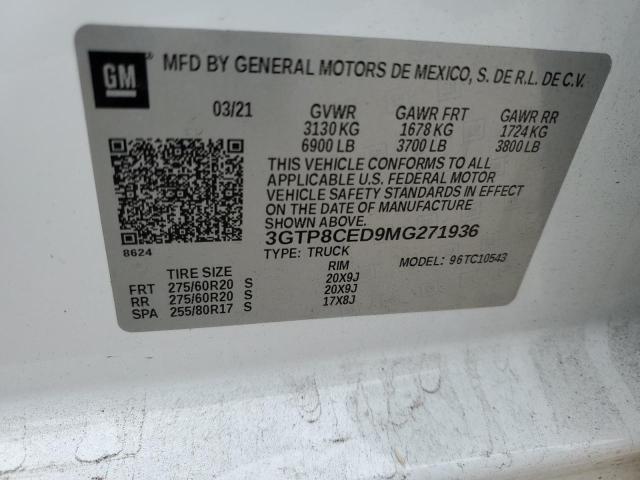 3GTP8CED9MG271936 GMC Sierra C1500 Elevation