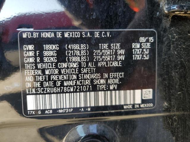 3CZRU6H78GM721071 Honda Hr-v Exl