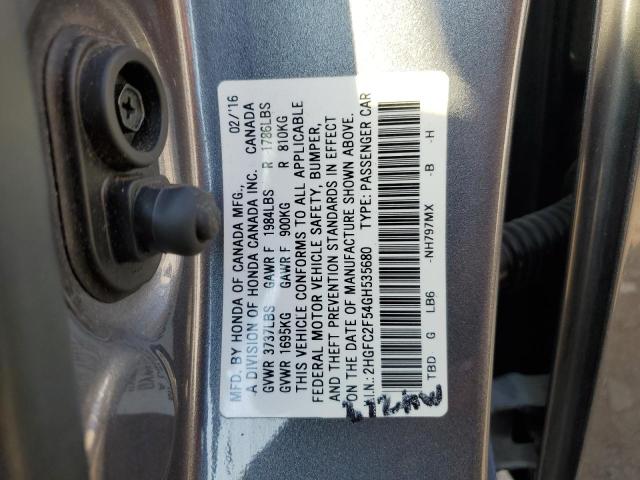 2HGFC2F54GH535680 Honda Civic Lx