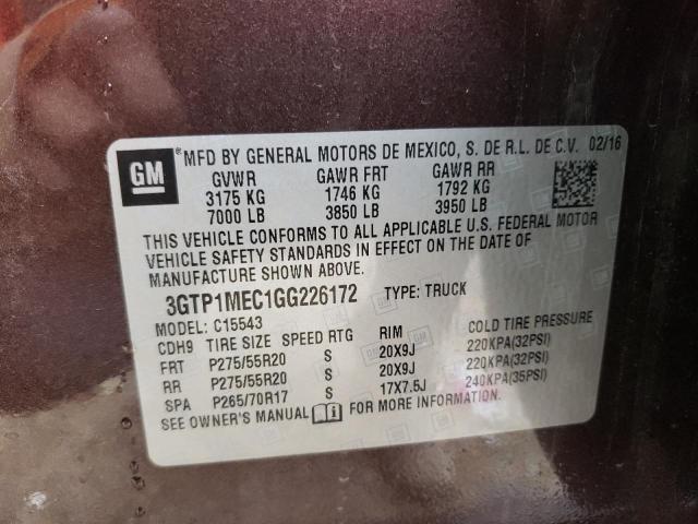 3GTP1MEC1GG226172 GMC Sierra C1500 Sle