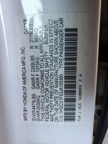 1HGCV1F93JA155360 Honda Accord Touring