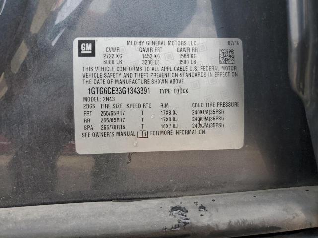 1GTG6CE33G1343391 GMC CANYON SLE