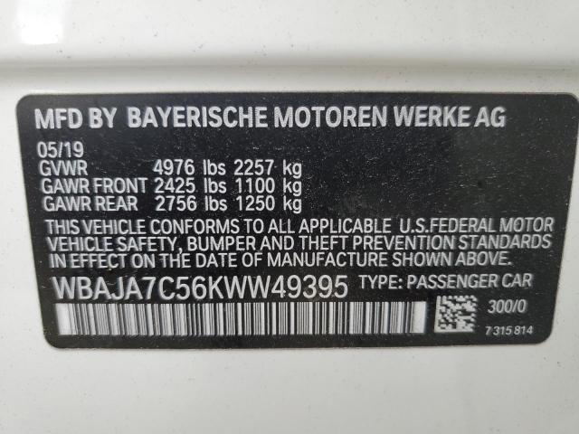 WBAJA7C56KWW49395 BMW 530 XI