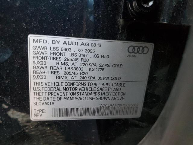 WA1LAAF70HD025662 Audi Q7 Premium Plus