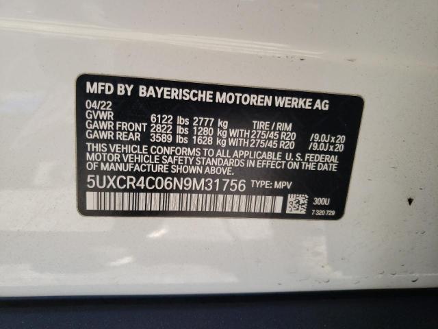 5UXCR4C06N9M31756 BMW X5 Sdrive 40i