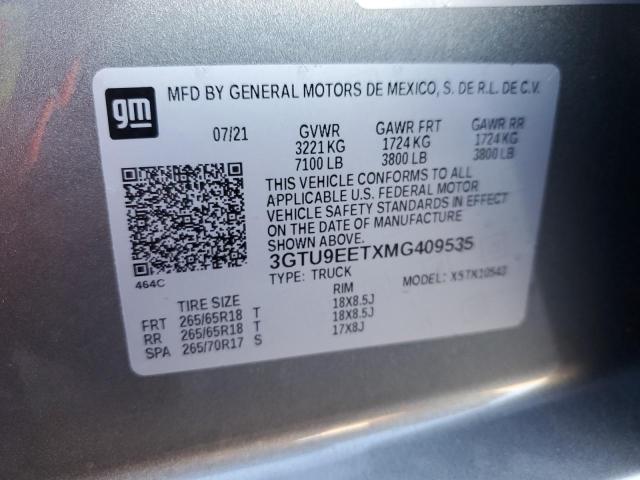 3GTU9EETXMG409535 GMC Sierra K1500 At4