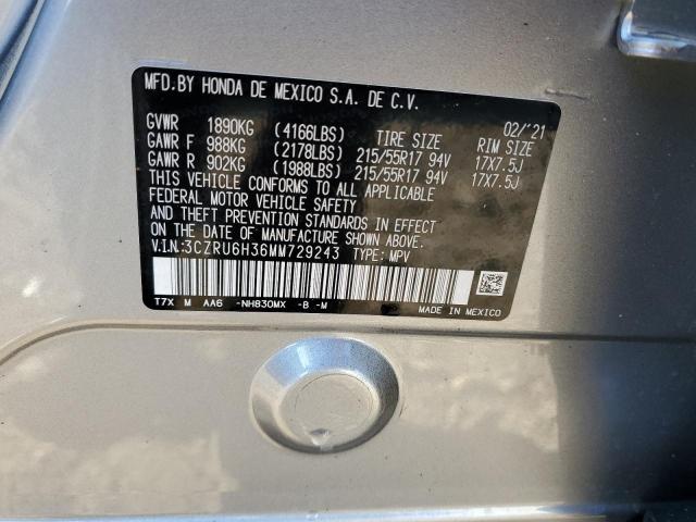 3CZRU6H36MM729243 Honda HR-V LX