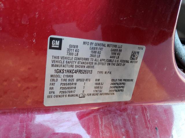 1GKS1HKC4FR526913 GMC Yukon Xl C1500 Slt