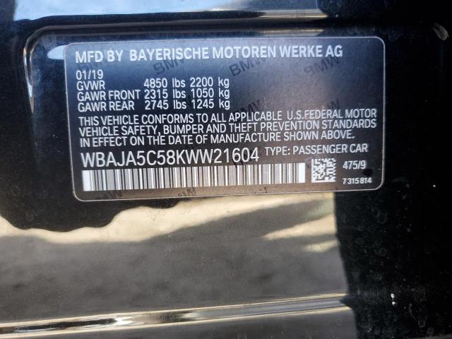 WBAJA5C58KWW21604 BMW 530 I