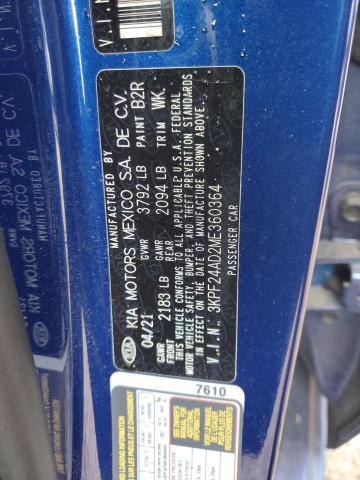 3KPF24AD2ME360364 KIA FORTE FE