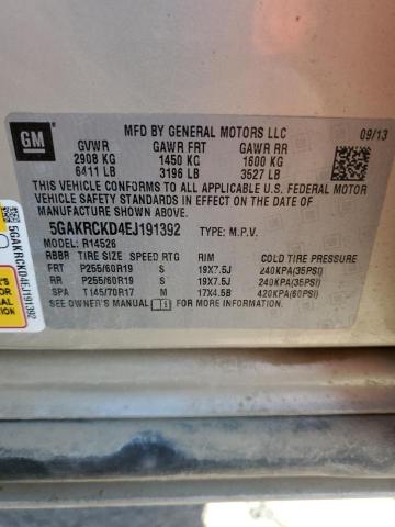 5GAKRCKD4EJ191392 Buick Enclave