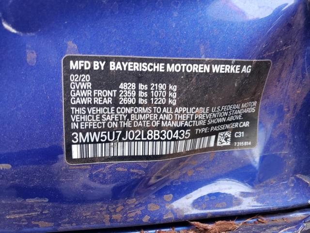 3MW5U7J02L8B30435 BMW M340I
