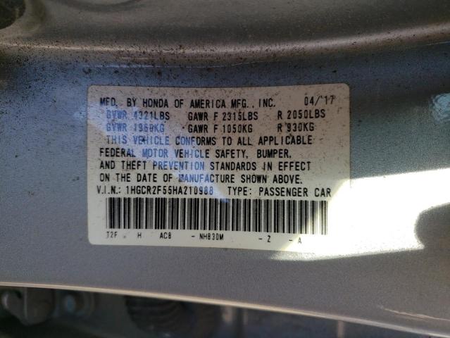 1HGCR2F55HA210988 Honda Accord Sport