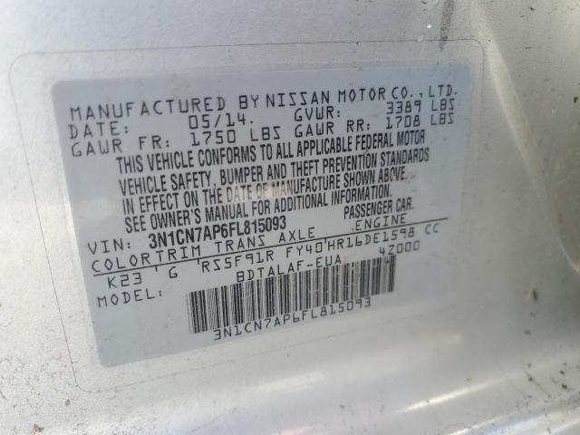 3N1CN7AP6FL815093 Nissan VERSA S