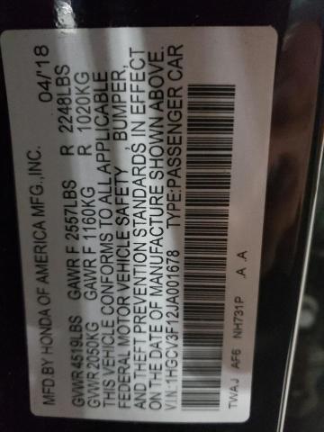 1HGCV3F12JA001678 Honda ACCORD HYBRID