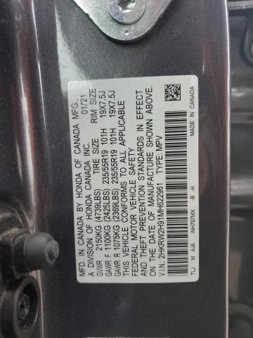 2HKRW2H91MH622961 Honda Cr-v Touring