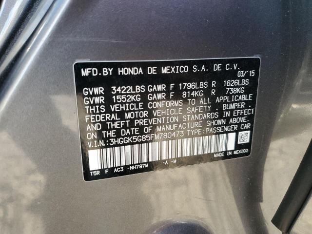 3HGGK5G85FM780473 Honda FIT EX