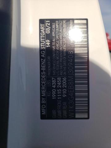 W1K3G4EB8MJ309408 Mercedes-Benz A 220