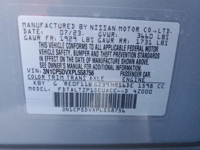 3N1CP5DVXPL558756 Nissan KICKS SR