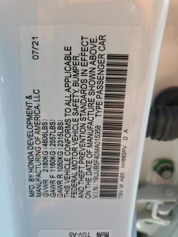 19UUB5F40MA015358 Acura Tlx Technology