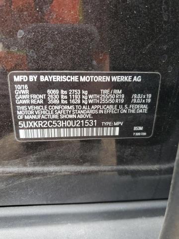 5UXKR2C53H0U21531 BMW X5 Sdrive35i
