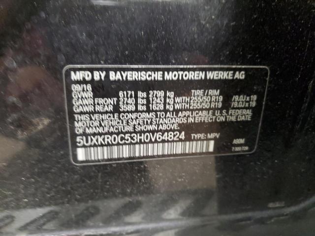 5UXKR0C53H0V64824 BMW X5 Xdrive35i
