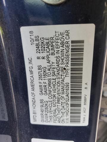 1HGCV3F52JA016393 Honda Accord Hybrid Exl