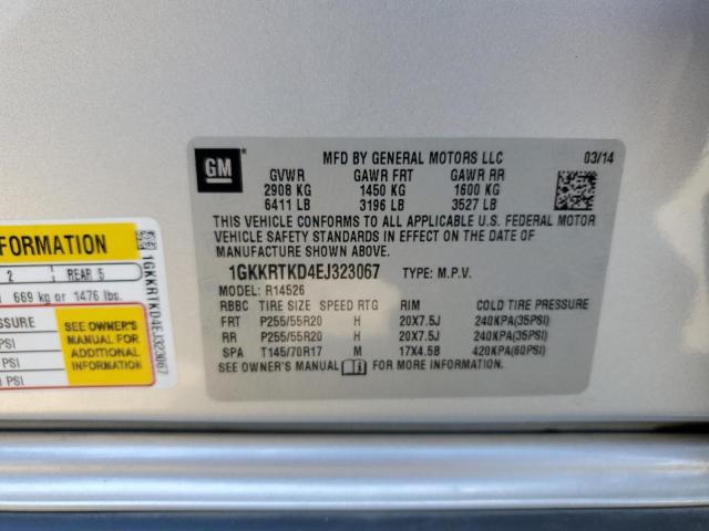 1GKKRTKD4EJ323067 GMC Acadia Denali